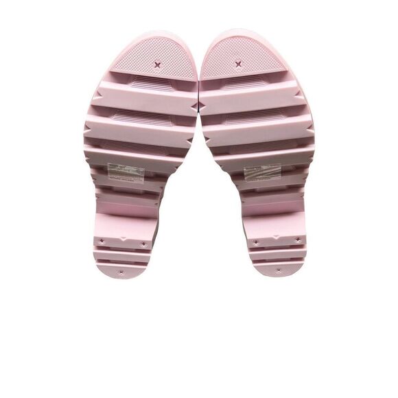 Just‎ Fab Boots Women's Pink Roonie Rain Heel Spring Easter Pull On Chelsea - Picture 5 of 9